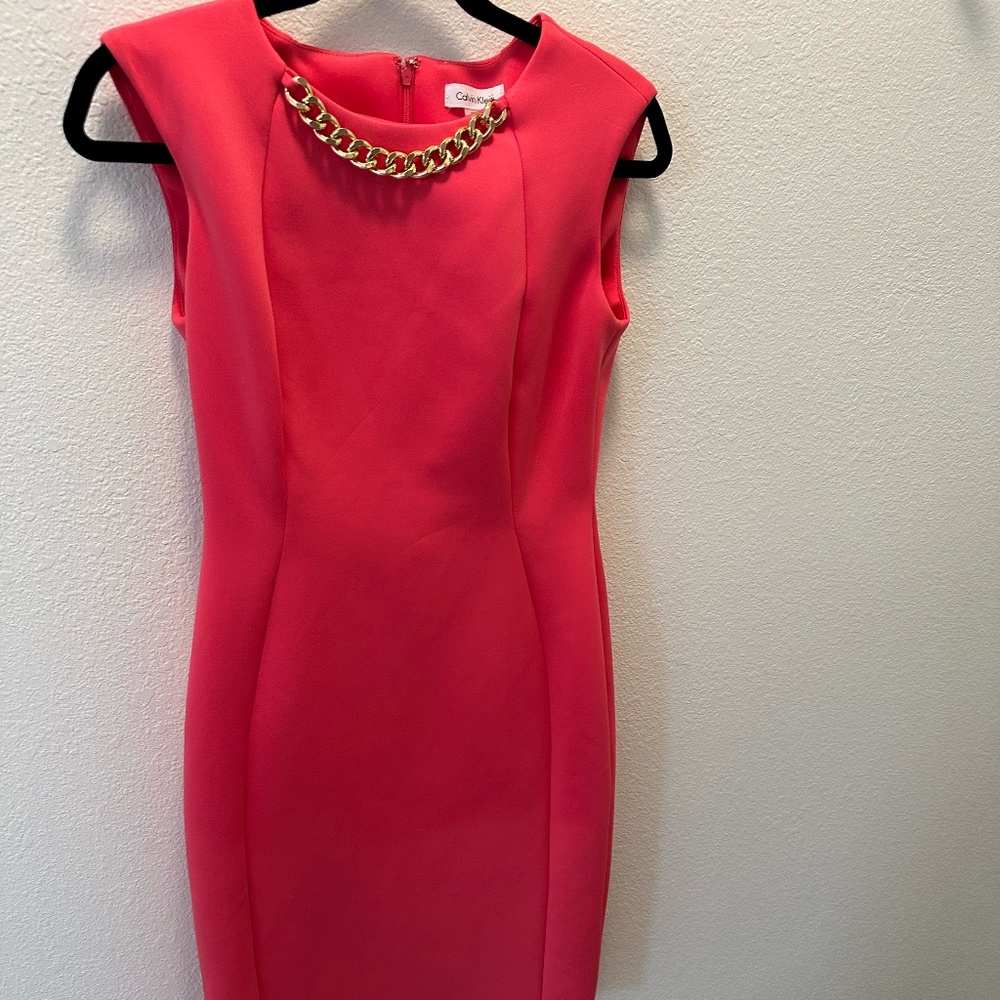 Calvin Klein Coral/Orange Dress